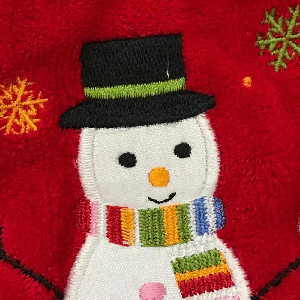 Snowman Embroidered Towels Set of 3